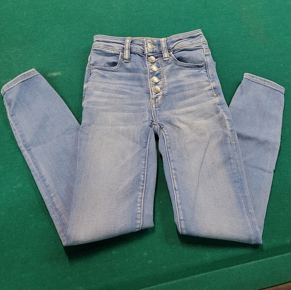 American Eagle Outfitters Denim - 00 american eagle lightwash super high rise jegging